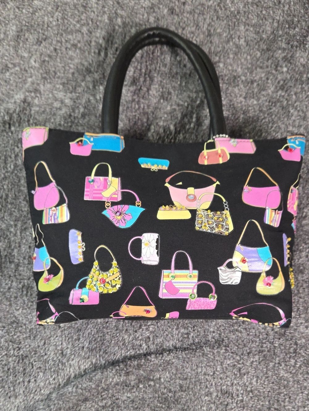 Vintage Lulu by Lulu Guinness Purse Print Canvas Shoulder Bag Handbag VGUC